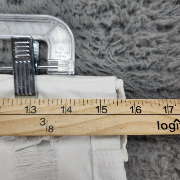 Old Navy Jeans Womens 8 White Stretch Hi Rise Button Fly Sky Hi Straight *Read* - Picture 4 of 12